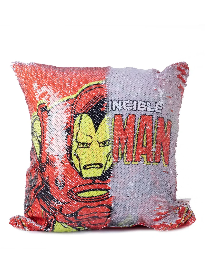 مارفل وسادة مارفل آيرون مان بطبعة حروف بوليستر رماديأحمر  ×  سم